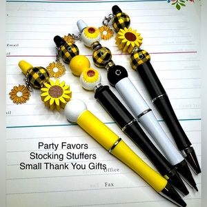 Writing Pens Set of 4 Custom Sunflower Office Home Teacher Gifts
